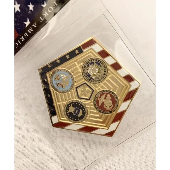RARE US Department Of Defense Pentagon Military Coin Marine Army 5 Sides